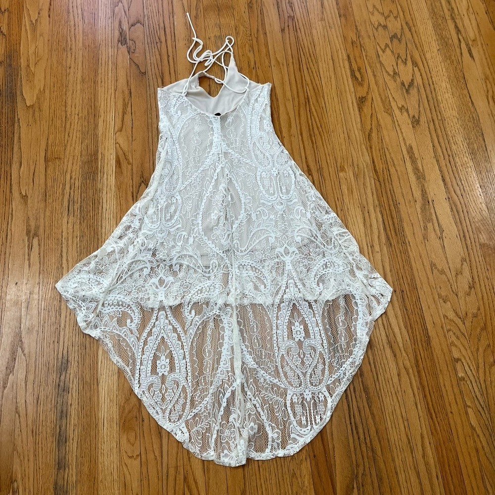 The Vintage Shop Dress Womens Medium White Lace Romantic Coquette Fairy Feminine - Picture 8 of 11